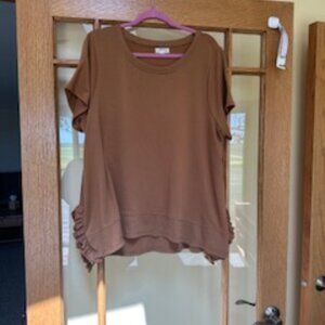 Dressy T-Shirt with Ruffle Detail